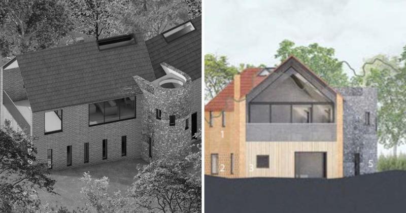 Locals rail against 'medieval fortress' (complete with turret) going up in village