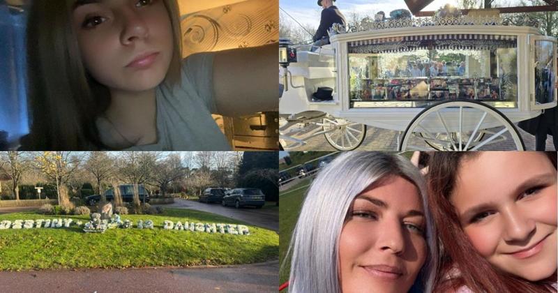 Family and friends gather to celebrate tragic schoolgirl Destiny's life