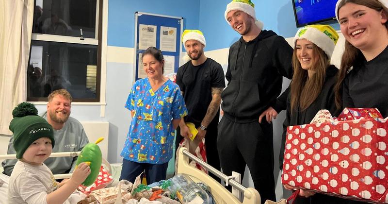 Norwich City stars in surprise hospital visit