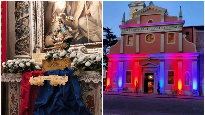 La Madonna del Rugby nella chiesa di San Bartolomeo: magliette, cappellini e il rosario rossoblù all’altare