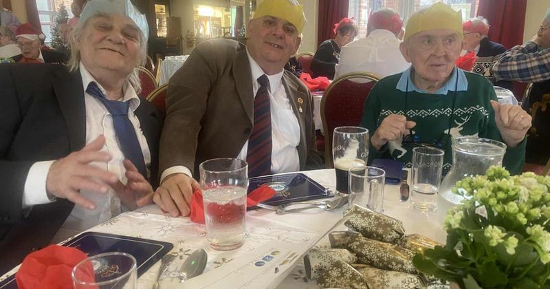 Veterans treated to three-course Christmas lunch at RAF base