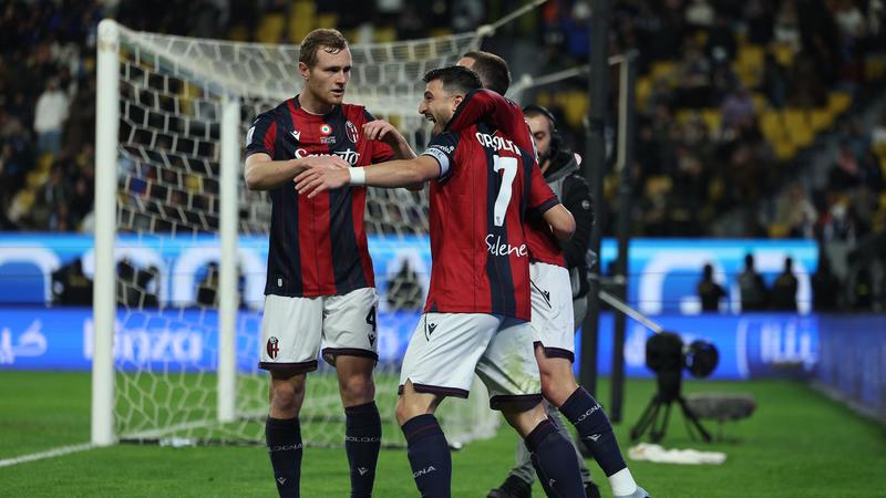 Bologna-Inter 4-3, rossoblù in finale ai rigori: decisivo Immobile