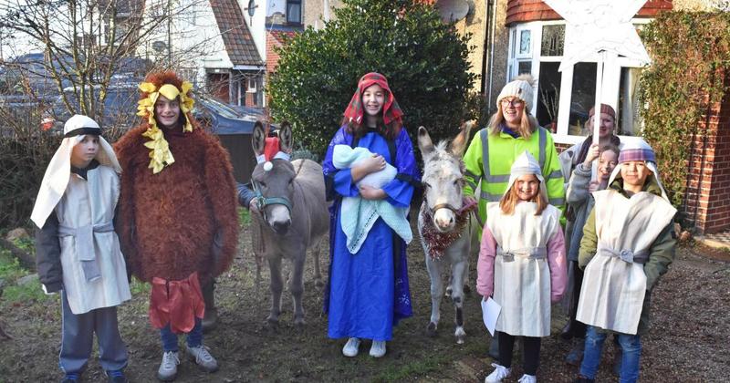 How a whole village gets in Christmas spirit with colourful nativity walk