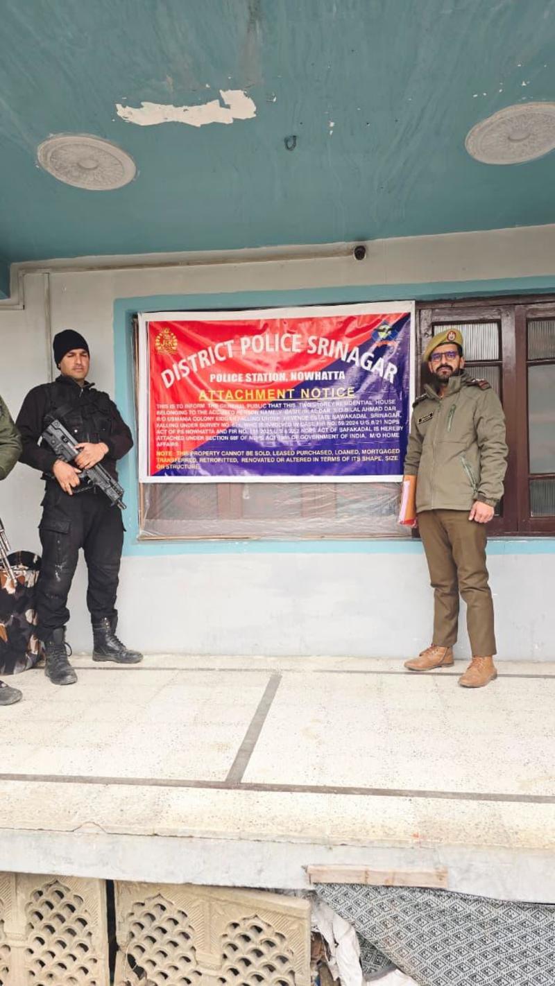 Property Worth Rs 1 Crore Attached in Srinagar Narcotics Case