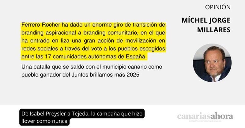 De Isabel Preysler a Tejeda, la campaña que hizo llover como nunca