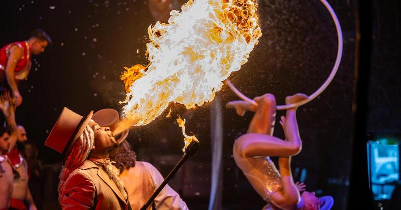 Amazing acrobatics and Christmas spirit in a different kind of Scrooge show