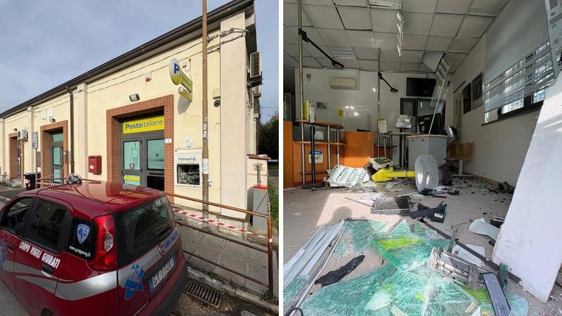 Collesalvetti, assalto al bancomat delle Poste: l’esplosione e la fuga con 50mila euro