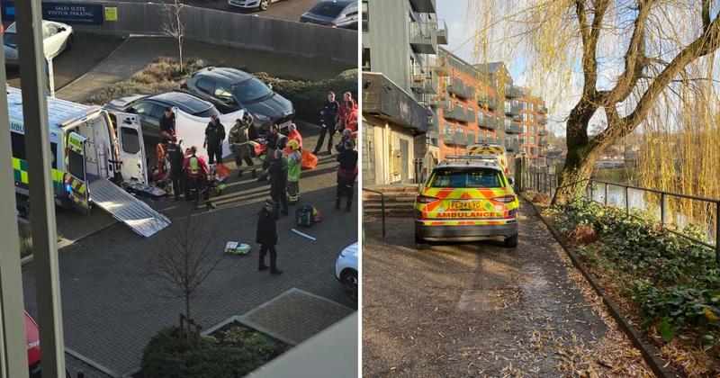 Man taken to hospital after being rescued from river