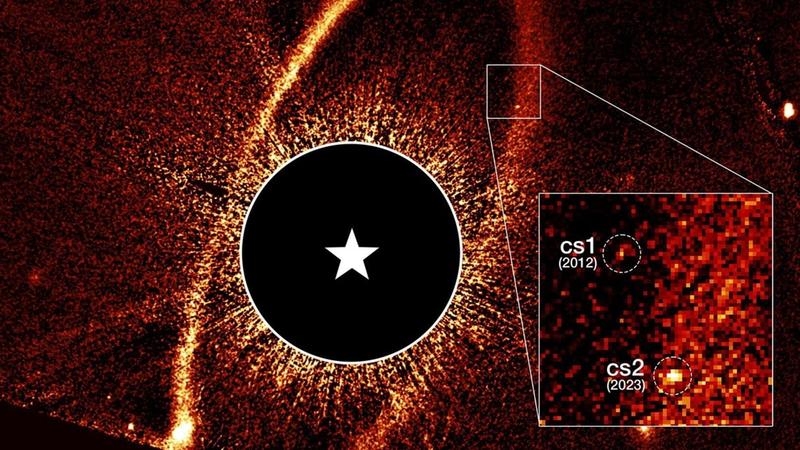 Hubble spots violent collision around newborn star