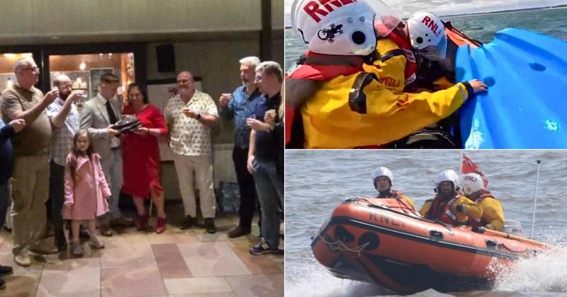 Dramatic rescue of kayaker earns RNLI crew a service award