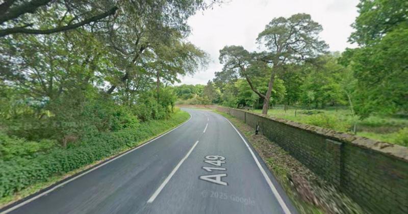 Van smashes into telegraph pole on busy road