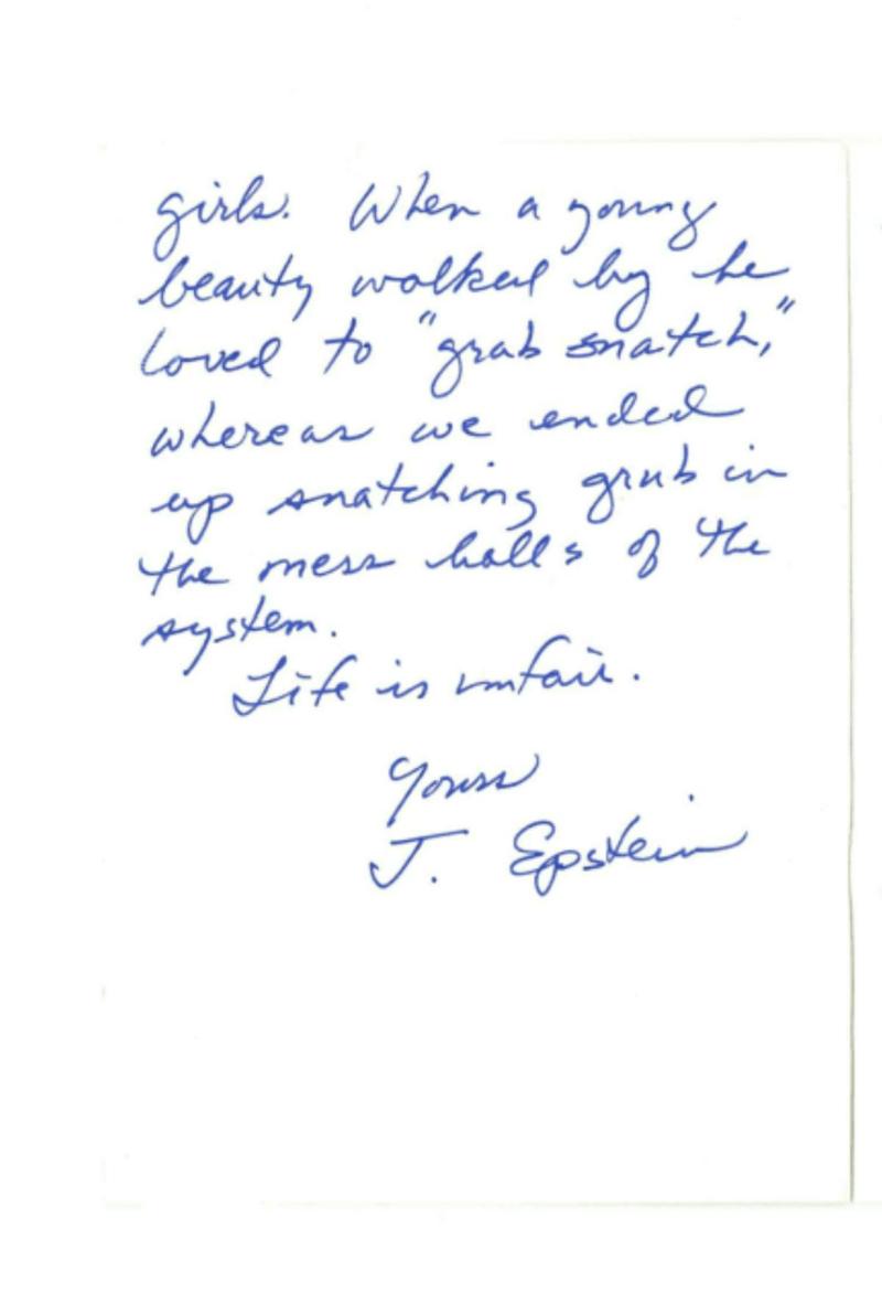 Epstein Said Trump Shared Love of Young Girls in Apparent Suicide Note