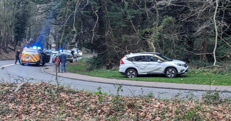 City road partially blocked after crash