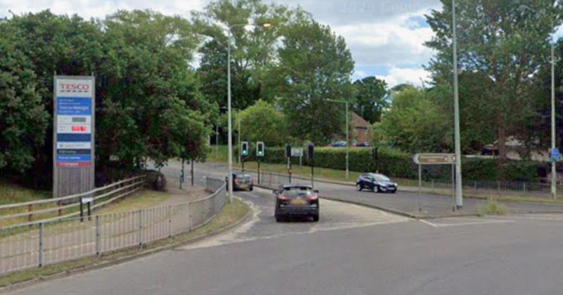 Driver on the run after crash near Tesco on A47