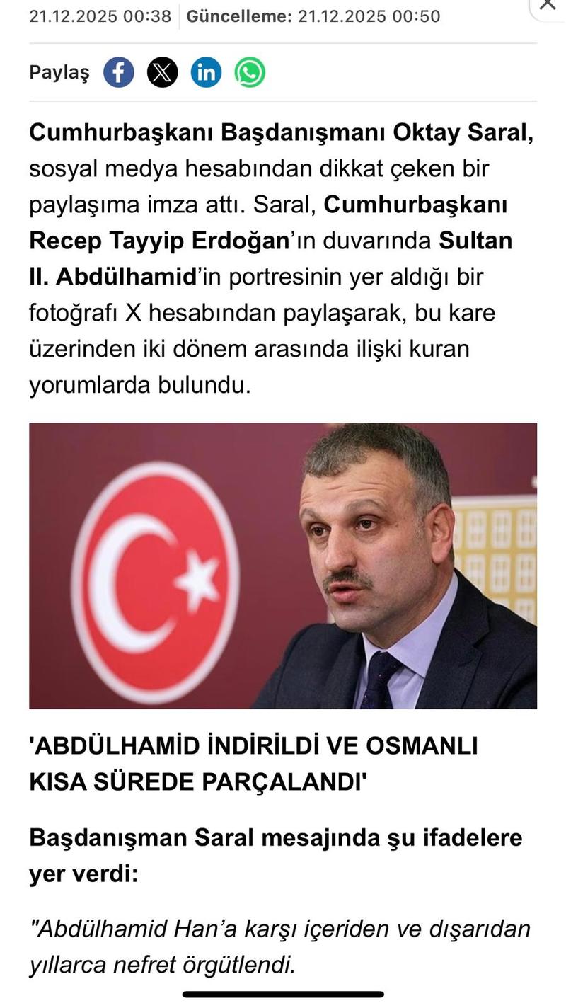 Sayın Oktay Saral, tarihsel benzetmeler doğru kurulmadığında, safın da yeri yanlış belirlenir.