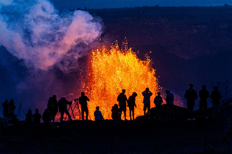 Striking satellite images show California fires, Hawaii volcano from space