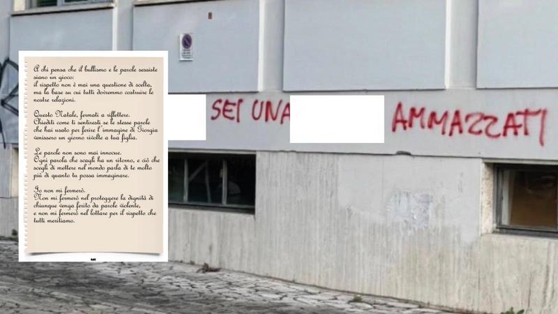 Scritte choc a scuola, la mamma della ragazza finita nel mirino da mesi: “Il bullismo non è un gioco”