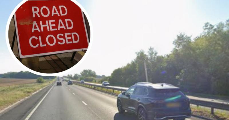 A11 closed after tractor crash
