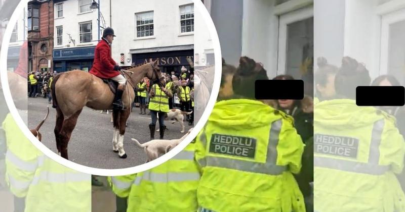 Protests and police present at Boxing Day hunt