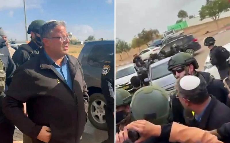 Violent protests erupt as Ben Gvir tours Bedouin town targeted in police raids