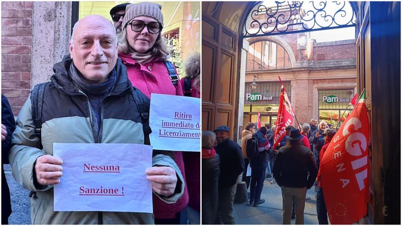 Fabio Giomi, licenziato dopo il test del carrello. Prima udienza, presidio al Tribunale: “Nessuna sanzione” Fabio Giomi, licenziato dopo il test del carrello. Prima udienza, presidio al Tribunale: “Nessuna sanzione”