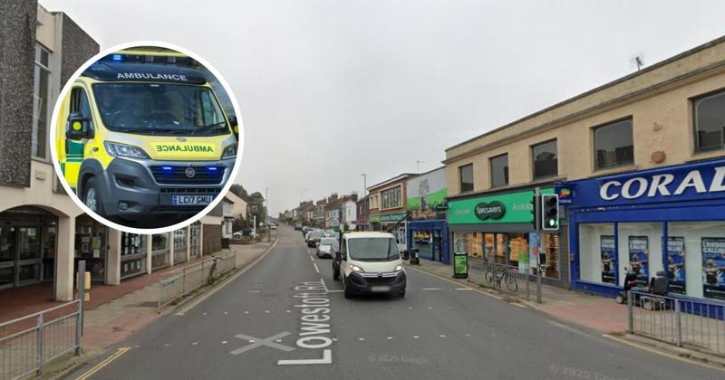 Person taken to hospital after being hit by van