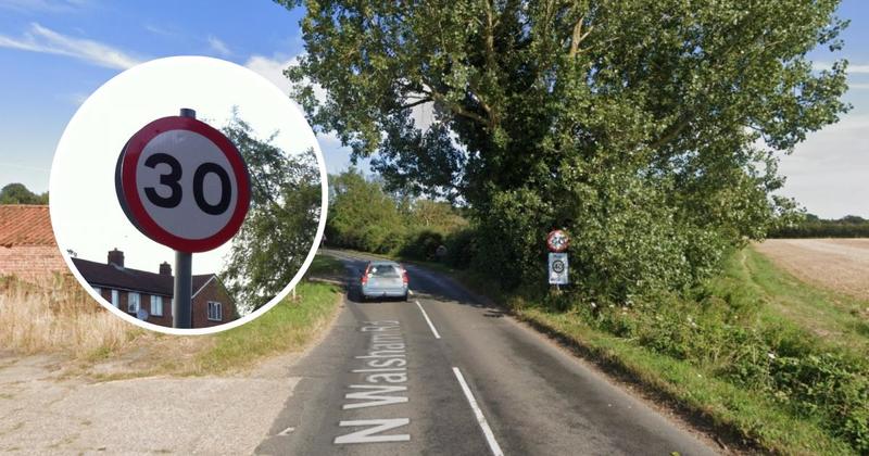 Speed limit cut on road in between two Norfolk towns