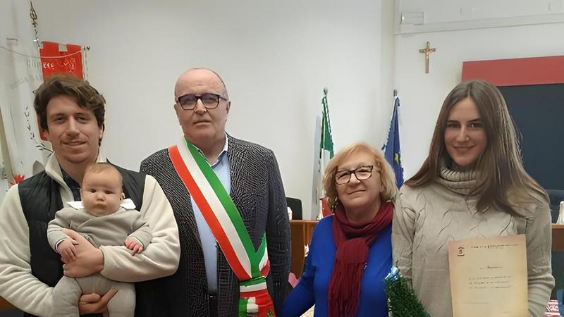 I genitori del piccolo Raniero: 