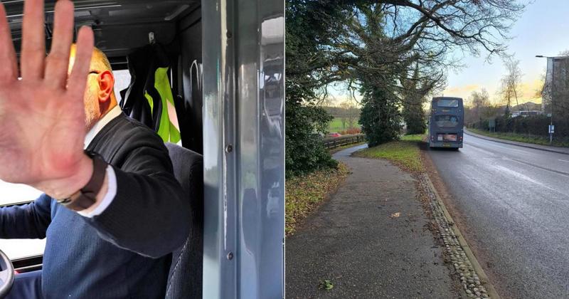 Angry dad says 'abusive' driver refused to stop bus to let him and his son off