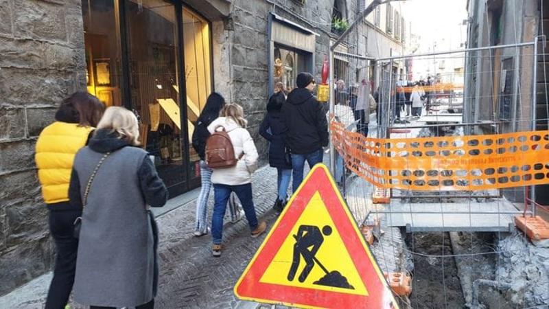 Città Alta, sulla Corsarola il cantiere peri i sottoservizi prosegue fino a maggio