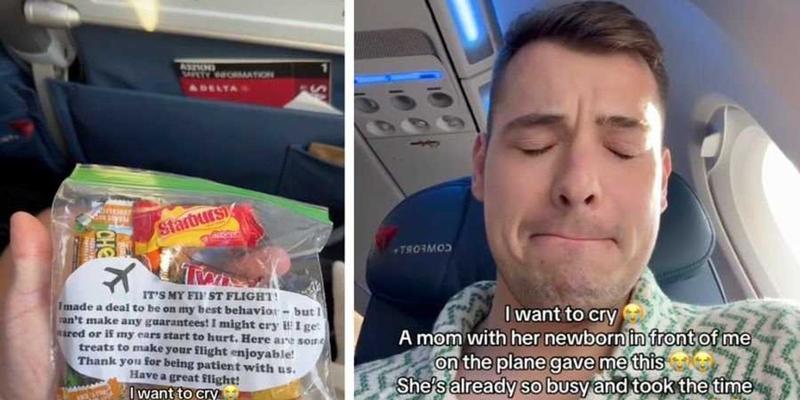 Baby 'writes' heartbreaking pre-apology note to plane passengers on its first flight