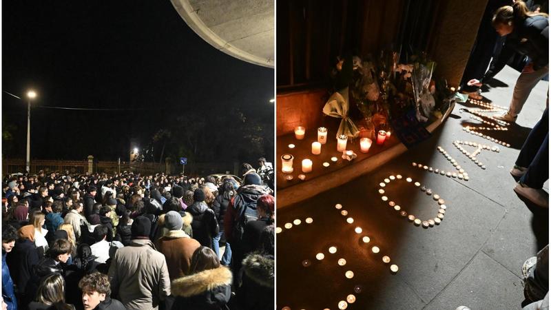 Davanti al liceo in ricordo di Giovanni Tamburi: “Eri unico, proteggici da lassù”