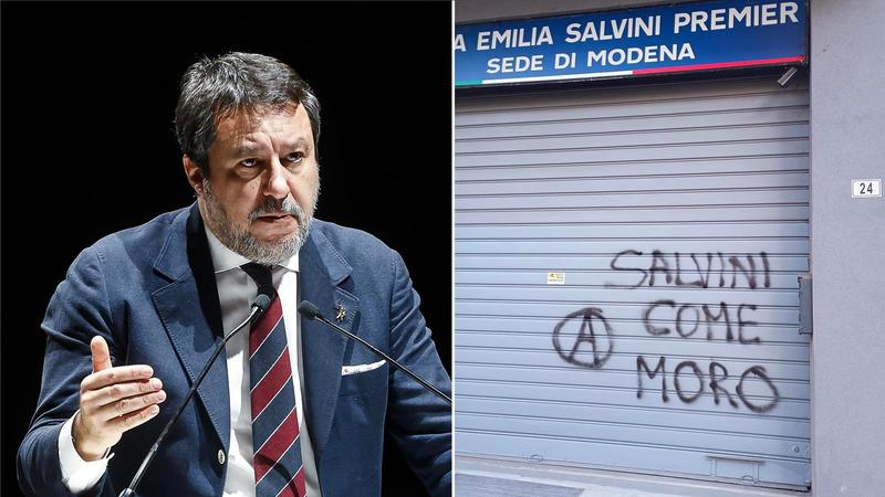 Minacce anarchiche, ‘Salvini come Moro’: condanna bipartisan. “Grave e inaccettabile”