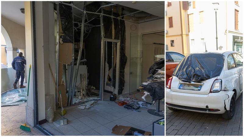 Due bancomat assaltati nella notte: a Formigine colpo da 50mila euro con un’auto ariete