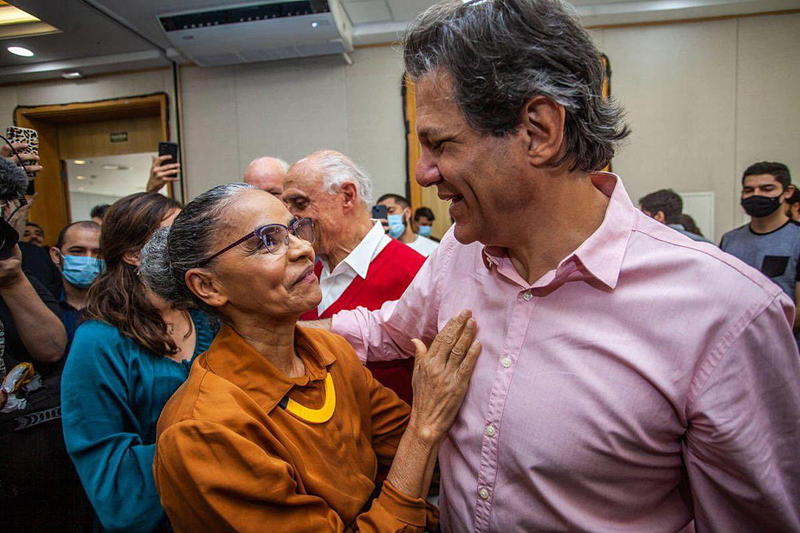 PT quer chapa com Haddad e Marina Silva para o Senado em SP