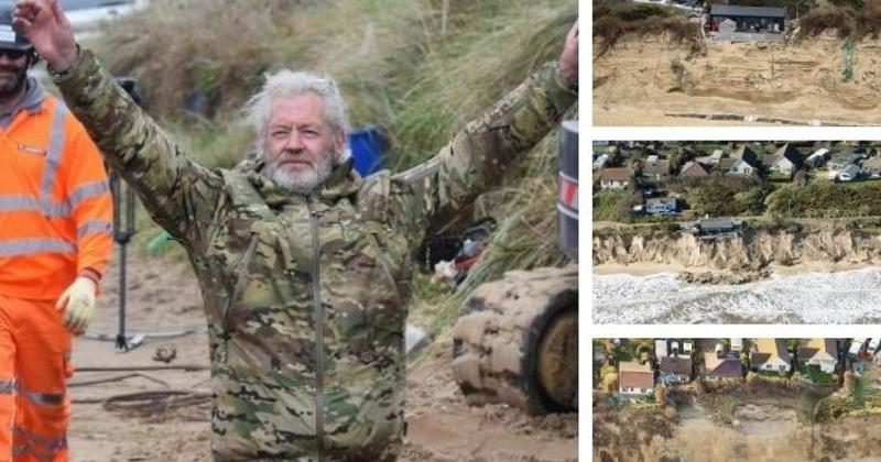 Twenty years of aerial photos show fate of former soldier's clifftop home