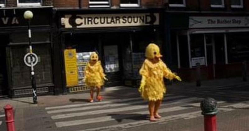 Why are two giant ducks walking around Norwich?