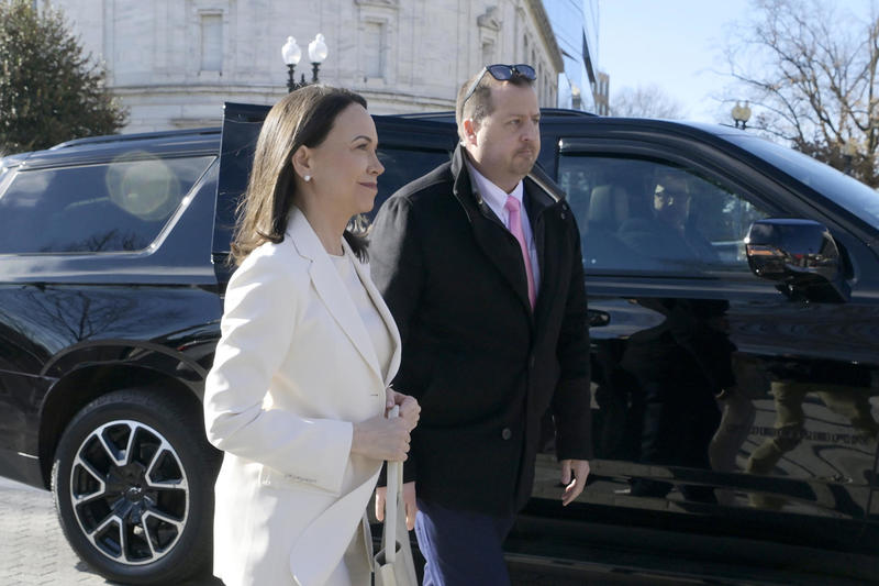 María Corina Machado llega a la Casa Blanca para reunirse con Trump