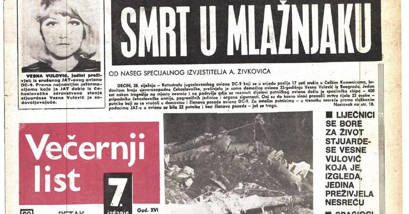 Je li stjuardesa Vesna doista preživjela pad s 10.160 metara ili je riječ o domišljatoj varci tajnih službi?