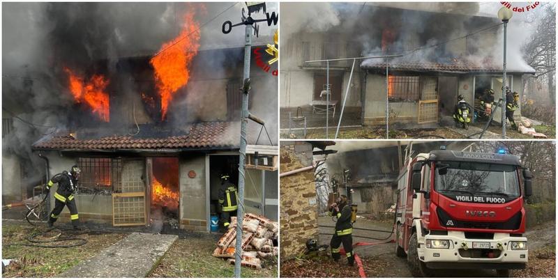 La casa incendiata a Montecreto è da abbattere. I due anziani hanno perso tutto