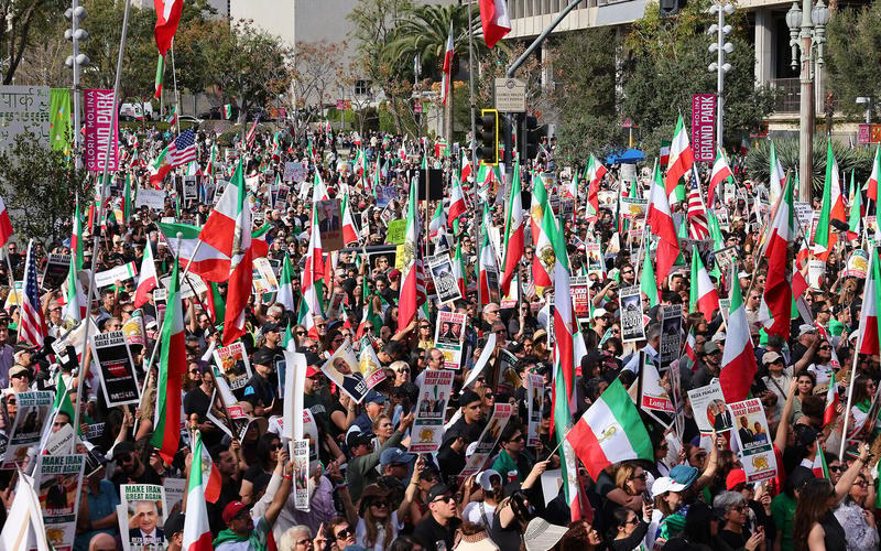Thousands march in New York, LA, decrying Iranian regime crackdown on protests