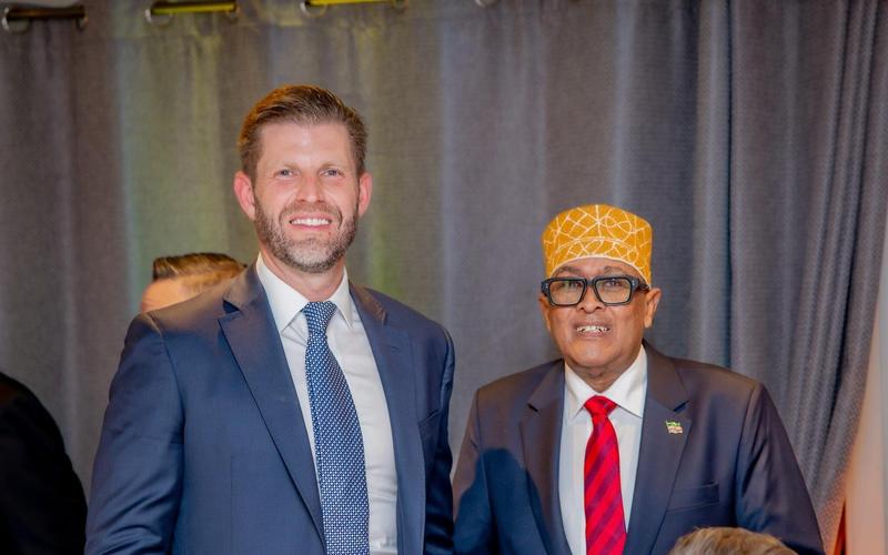 Somaliland leader makes business pitch at Davos dinner with Trump’s son, Israel’s president