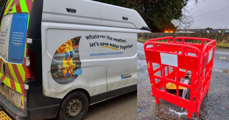 'Let's save water together...' Gushing standpipe floods lane in Norfolk village